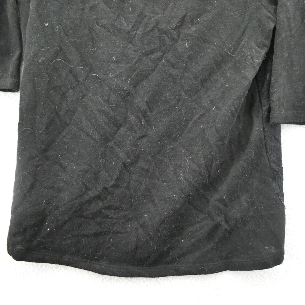 Massini Sweater XL Womens Black Pullover Lightweight Knit Long Sleeve Preppy Top